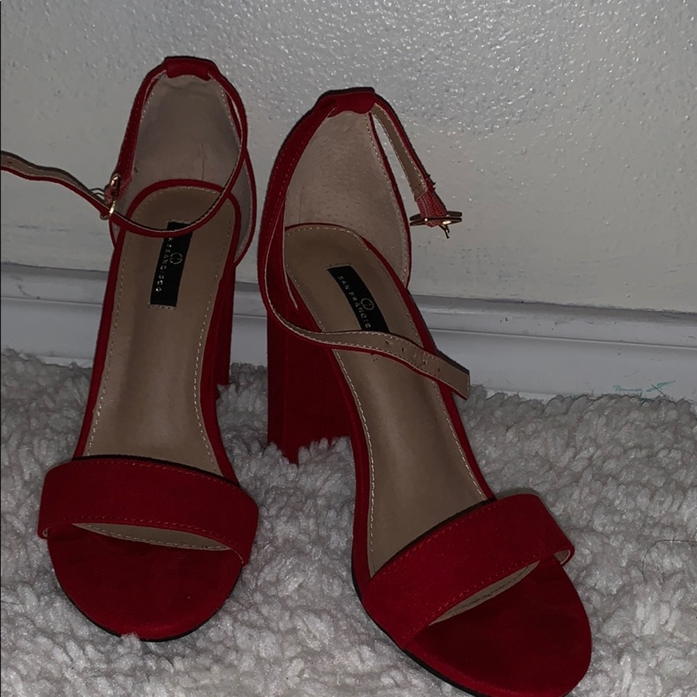 Ankle Strap Red Heels!